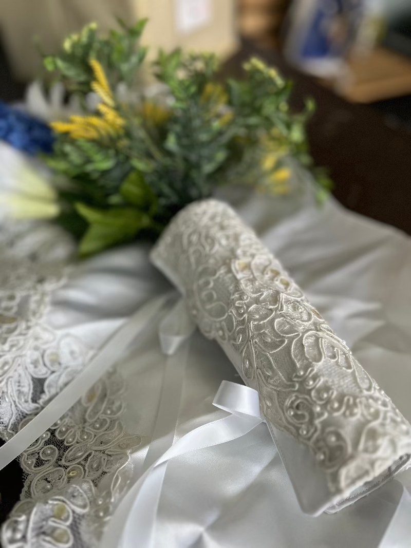 Keepsake Wedding Bouquet Wrap- Made From Mom's Wedding Gown