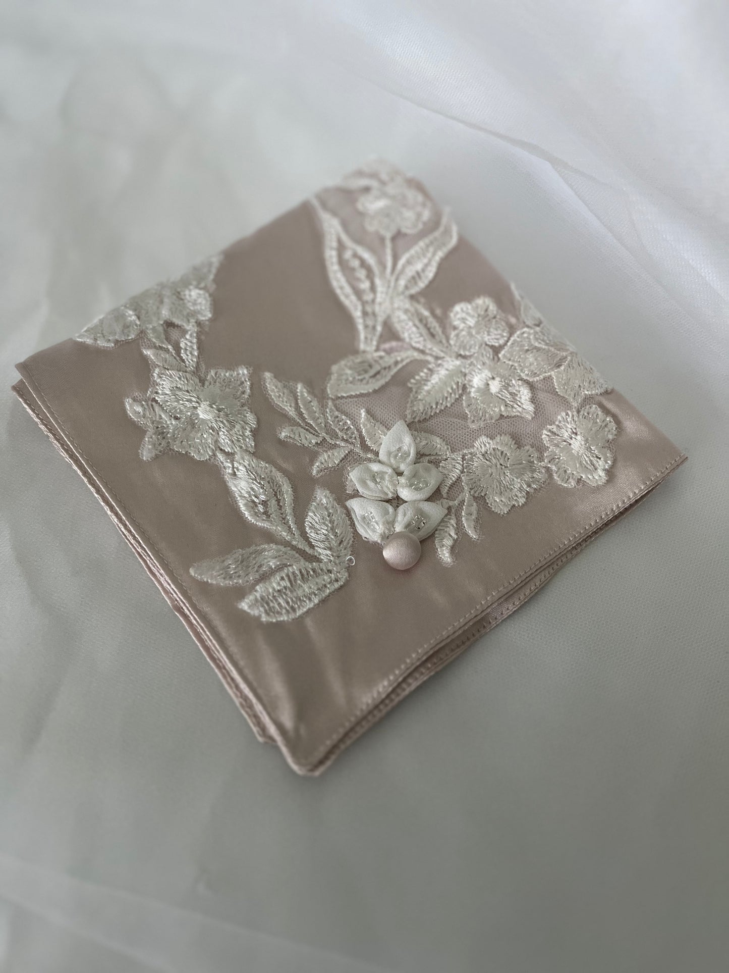 Keepsake Wedding Handkerchief-Made from Wedding Gown