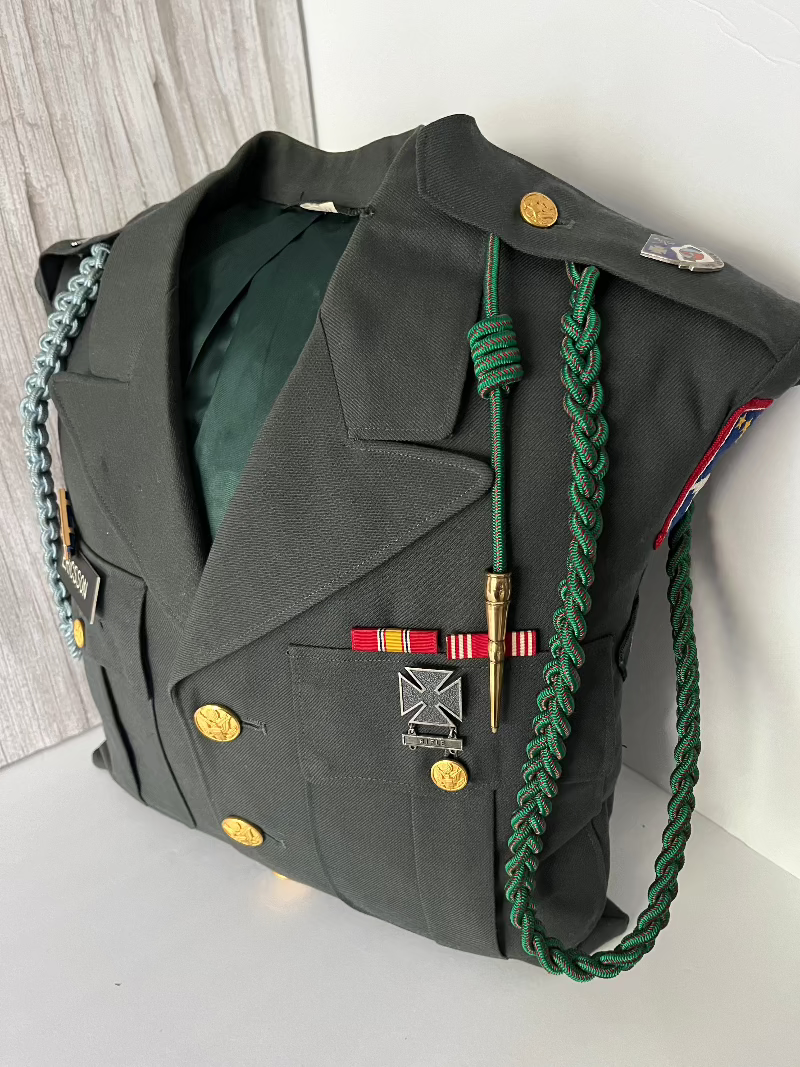 Keepsake Pillow Made From Military Uniform