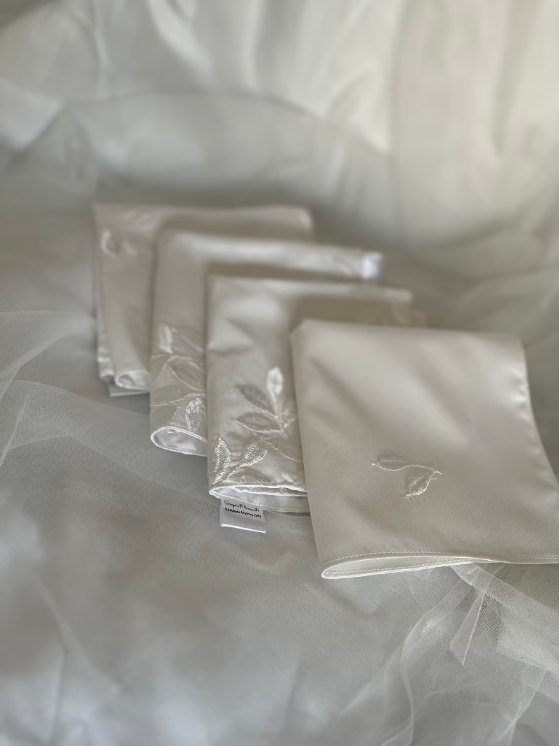 Keepsake Wedding Handkerchief-Made from Wedding Gown