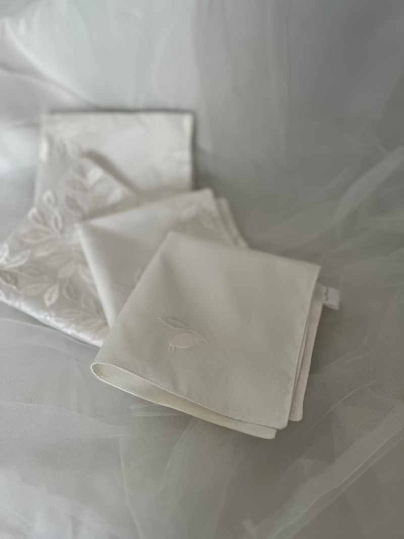 Keepsake Wedding Handkerchief-Made from Wedding Gown
