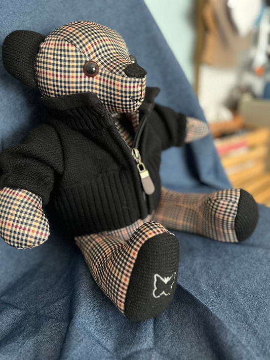 Keepsake Memory Bear Made From Love One's Clothes