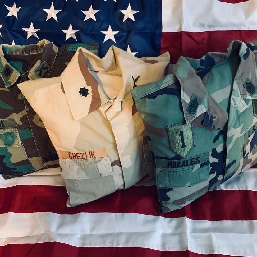 Military Pillow, Uniform Pillow, Made From Shirt Pillow, Made to Order Pillow